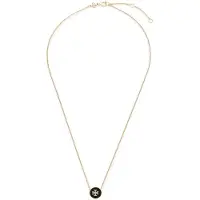Tory Burch Halskette Kira Enamel Pendant Necklace 90549 Goldfarben