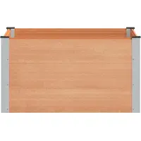 vidaXL Hochbeet Braun 100 x 100 x 54 cm WPC und Aluminium