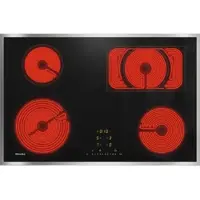 Miele Elektro-Kochfeld "KM 6542 FR", silberfarben, B:76,4cm H:4,3cm T:50,4cm, Kochfelder, Elektro-Kochfeld