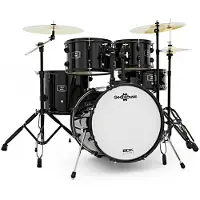Gear4Music BDK-18 Erweitertes Jazz-Drumset von Schwarz