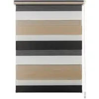 Ondeco Doppelrollo Klemmfix ohne Bohren Duo Rollo mit Seitenzug Farbe: Cappuccino, Größe: 70x160 cm