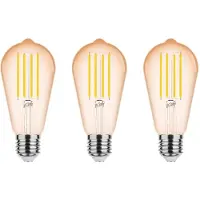 Modee Lighting E27 LED Filamentlampe 4W 360lm 1800K Warmweiß 3 Stück