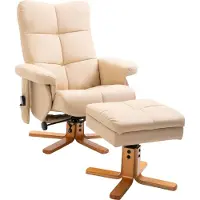 HOMCOM HOMdotCOM Massagesessel 80 cm x 86 cm x 99 cm cremeweiß