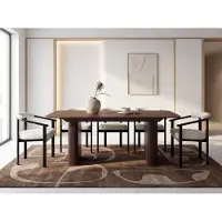 WFL GROUP Ausziehbarer Rechteckiger Esstisch – XXL Modernes Design mit Braunem Metallgestell – für 8-12 Personen, 180 x 90 / 280 cm – Walnuss Braun