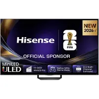 Hisense 75U7S PRO, 190,5 cm (75"), 3840 x 2160 Pixel, LED, Smart-TV, WLAN, Grau, Schwarz