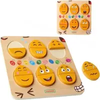 Masterkidz Lerntafel für Emotionen – Holzeier: Welche Stimmung? Montessori