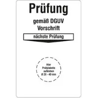 Böttcher-AG Grundplaketten GP18-R, nächste Prüfung gemäß DGUV, 50,8 x 76,2 mm, für 20 - 40 mm Prüfplaketten, 1000 Stück