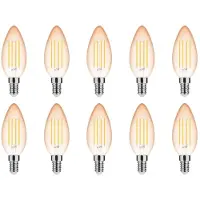 Modee Lighting E14 LED Filamentlampe 4W 360lm 1800K Warmweiß 10 Stück