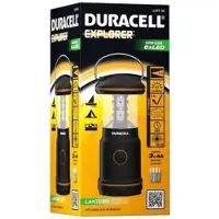 Duracell Explorer LNT-10 Camping Leuchte mit 8 weißen LED, Maße 6,5 x 6,5 x 15 cm