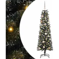 Syfax Künstlicher Weihnachtsbaum mit 150 LEDs mit Ständer Grün 150 cm