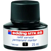 Edding MTK 25, Schwarz, 25 ml, 21, 22, No.1, 400, 3000, 3300, 1 Stück(e)