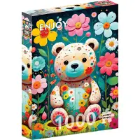Enjoy Blumen-Teddybär Puzzle 1000 Teile
