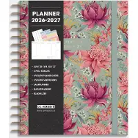 De Hobbit Luxus-Wochenplaner 2026-2027 A5+ Tropische Blumen