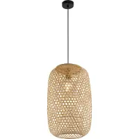 Globo Lighting |Hängeleuchte Bambus naturfarben, 1x E27