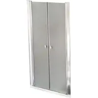 HOME DELUXE - Duschabtrennung LAVEA - Milchglas - Maße: 90 x 195 cm - 6 mm nanobeschichtetes Sicherheitsglas, inkl. Scharniere und Montagematerial I - Duschtür Pendeltür Duschtrennwand Nischentür