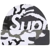Supreme Camo Big Logo Beanie Snow Camo