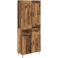 vidaXL Highboard Altholz 69,5 x 34 x 180 cm Holzwerkstoff