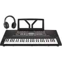 Gear4Music K3 Keyboard mit 61 Tasten von Bundle mit Kopfhörer