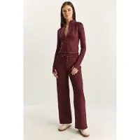 Bianco Jacke und gerade geschnittene Hose Zwei-Teiler Set