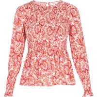 Usha Bluse Frauen rot mehrfarbig
