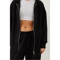 Bianco Hoodie mit langem Sweatshirt und weit geschnittenen Leggings im zwei-teiligen Set