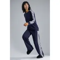 Hiccups for Kids Gestreiftes Rundhals-Sweatshirt & Gerade Beinform Hose Koordination