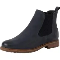 Tamaris Damen Elegante Stiefelette Chelsea 1-25056-41 Blau