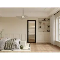 Vente-unique Tür-Set - wendbar - Aluminium & Glas strukturiert - 204 x 93 cm - Schwarz - MASERU
