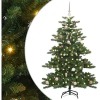 Syfax Künstlicher klappbarer Weihnachtsbaum Grün 150 cm PVC und Stahl