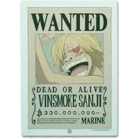 Teknofun One Piece LED Wandleuchte Wanted Sanji 30 cm