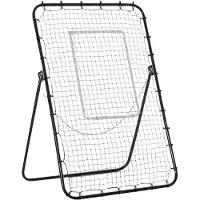 Northio Fußball Rebounder, Klappbarer Fußballtor, Kickback Rückprallwand Mit 4 Verstellbaren Stufen,123 X 73 X 178,5 Cm, Schwarz