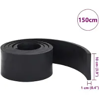 vidaXL Gummileiste für Schneepflug Schwarz 150x10x1 cm