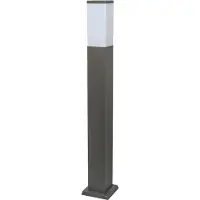 QAZQA Moderne Außen Pollerleuchte Dunkelgrau mit Opal 80 cm IP44 Malios