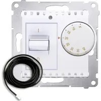 Kontakt-Simon Raumtemperatur- Regler mit Innensensor (Modul) inkl. Außensensor weiß DRT10Z.02/11