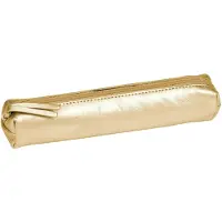 Clairefontaine 4x Cuirisé, Schlampermäppchen SLIM 4x2,5x19,5cm, Gold - 400086C