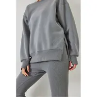 Bianco Strick-Knit Capri Aktiv-Set mit Rundhalsausschnitt