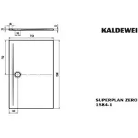 Kaldewei 358400012001 DW SUPERPLAN ZERO Mod.1584-1, 750 x
