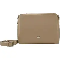 Braun Büffel Umhängetasche HANNA Umhängetasche Reißverschluss beige Damen - Leder