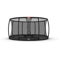 Berg Bodentrampolin Elite InGround 430 + Sicherheitsnetz Deluxe Grau Levels