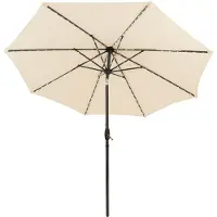 Monster LED-Kipp-Sonnenschirm 2,7m - Creme