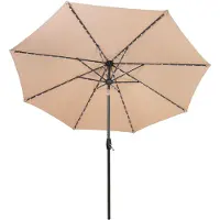 Monster LED-Kipp-Sonnenschirm 2,7m - Beige