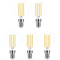 Modee Lighting E14 LED Filamentlampe P45 4W 470lm 2700K Warmweiß 5 Stück