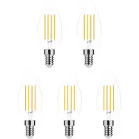Modee Lighting E14 LED-Lampe B35 4W 470lm 2700K warmweiß 5 Stück