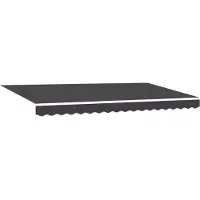 vidaXL Markisenersatzstoff Anthrazit 380 x 195 cm Polyester