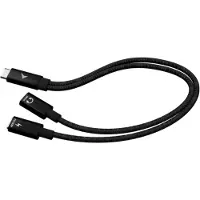 I-Tec USB-C Cable Splitter Audio/Data + Power Delivery 100W, 0,3 m, USB C, 2 x USB C, USB 2.0, Schwarz