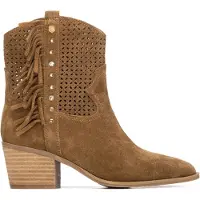 Carmela für Damen. 16315003-CAMEL Leder-Stiefeletten 163150 braun (38), 3 bis 5 cm, Spaltleder, Reißverschluss, Lässig
