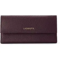Lazarotti Leder Geldbörse Bologna Leather Wallet With 12 Card Slots Burgundy dunkelbraun