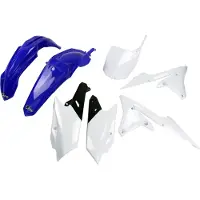 Ufo Kunststoffsatz Für Yamaha Yzf 250 '12-'18, Yzf 450 '14-'17 Farbe Oem (Blau/Weiss) (Ya318E999)