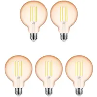 Modee Lighting E27 LED-Lampe Globe 4W 360lm 1800K extra warmweiß 5 Stück