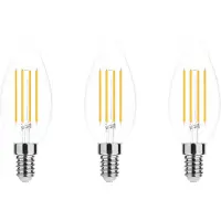 Modee Lighting E14 LED Filamentlampe 7W 806lm 2700K Warmweiß Dimmbar 3 Stück